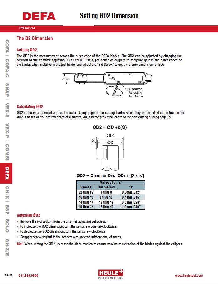 DEFA Setting Dimension PDF Preview